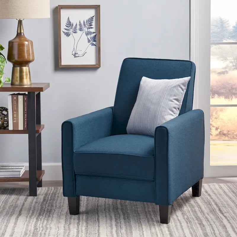 Fauteuil inclinable contemporain en tissu avec pieds fuselés