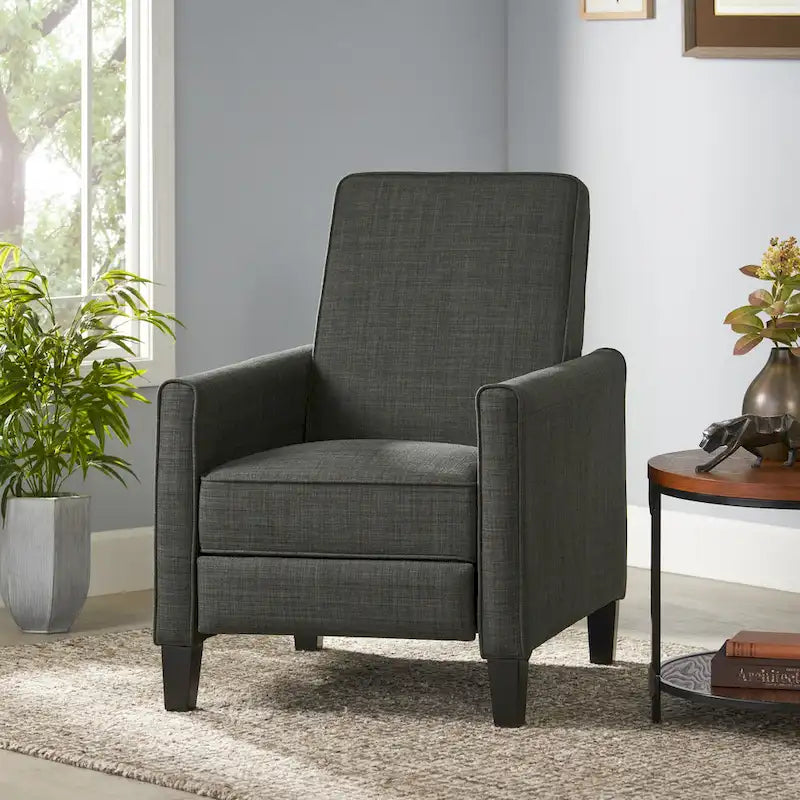 Fauteuil inclinable contemporain en tissu avec pieds fuselés