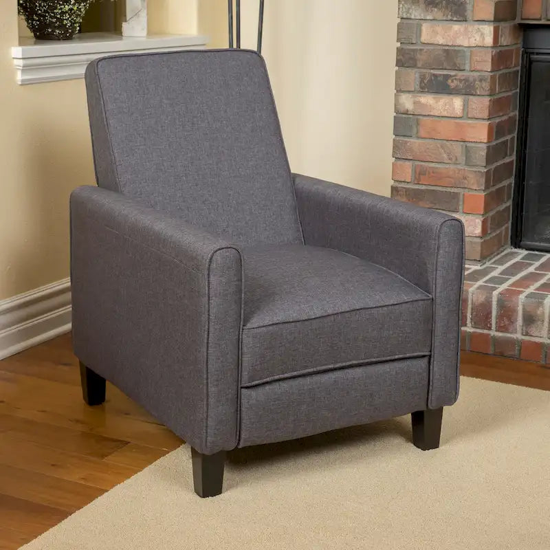 Fauteuil inclinable contemporain en tissu avec pieds fuselés