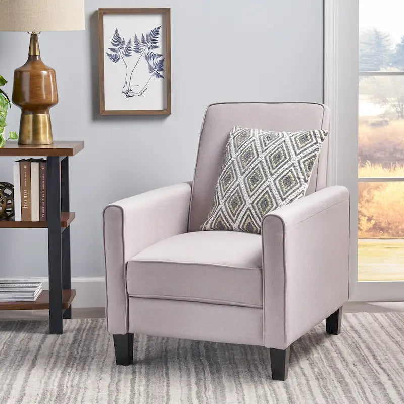 Fauteuil inclinable contemporain en tissu avec pieds fuselés