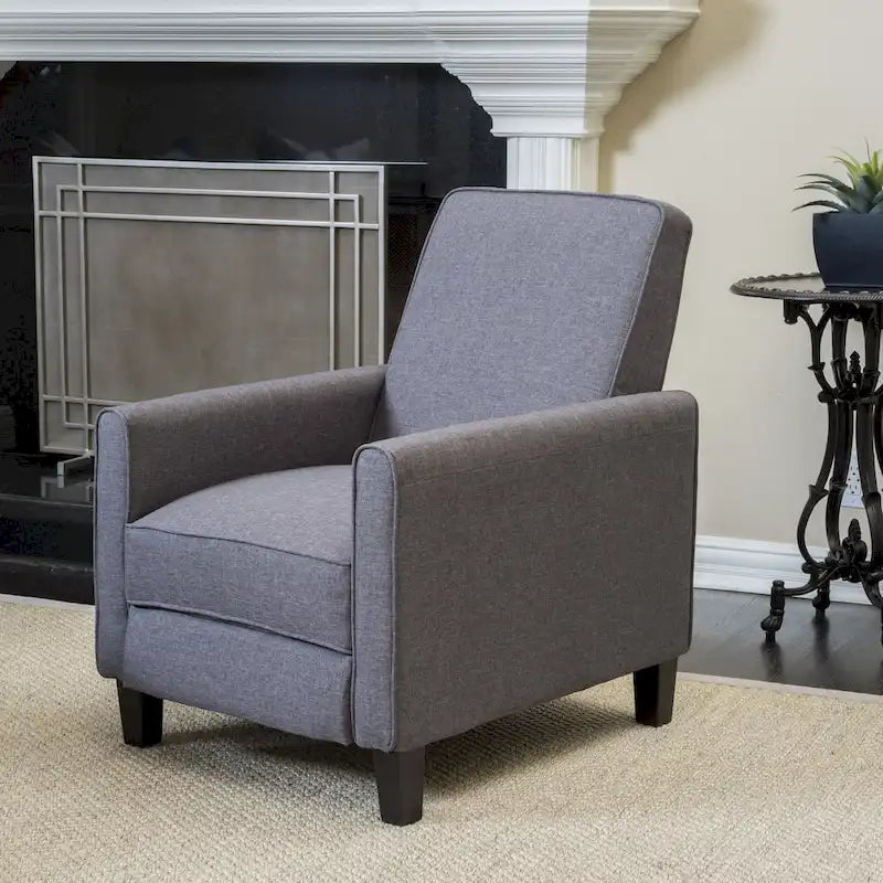 Fauteuil inclinable contemporain en tissu avec pieds fuselés