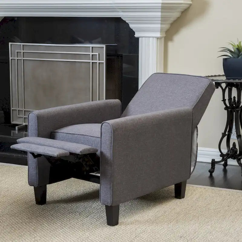Fauteuil inclinable contemporain en tissu avec pieds fuselés