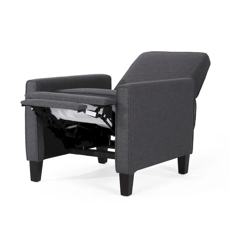 Fauteuil inclinable contemporain en tissu avec pieds fuselés