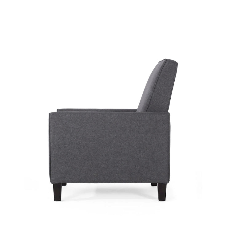 Fauteuil inclinable contemporain en tissu avec pieds fuselés