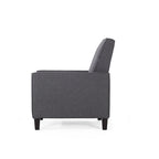 Fauteuil inclinable contemporain en tissu avec pieds fuselés