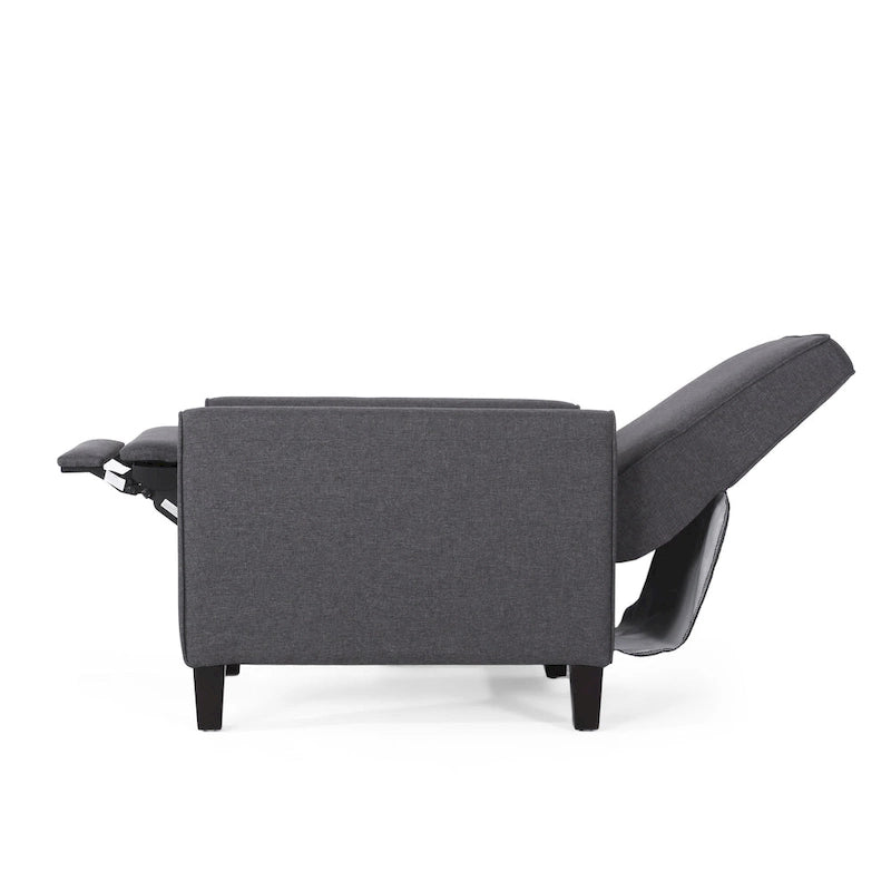 Fauteuil inclinable contemporain en tissu avec pieds fuselés