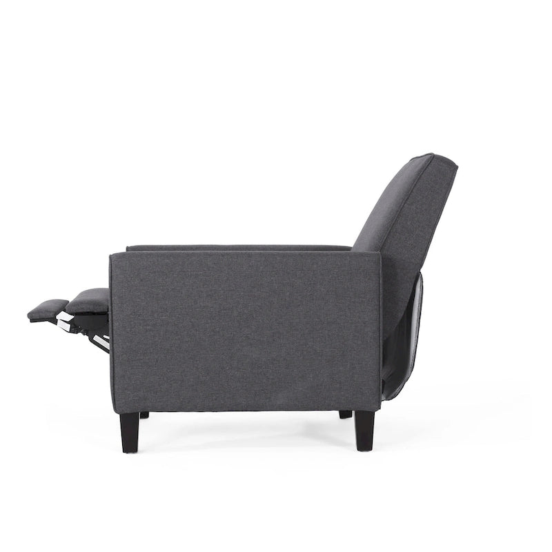 Fauteuil inclinable contemporain en tissu avec pieds fuselés