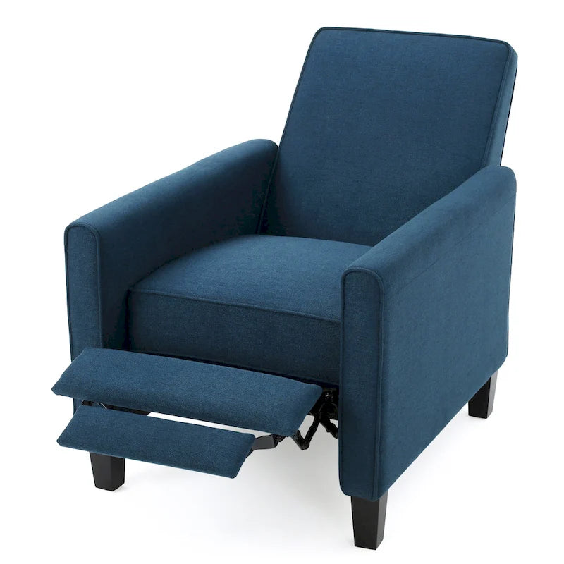 Fauteuil inclinable contemporain en tissu avec pieds fuselés