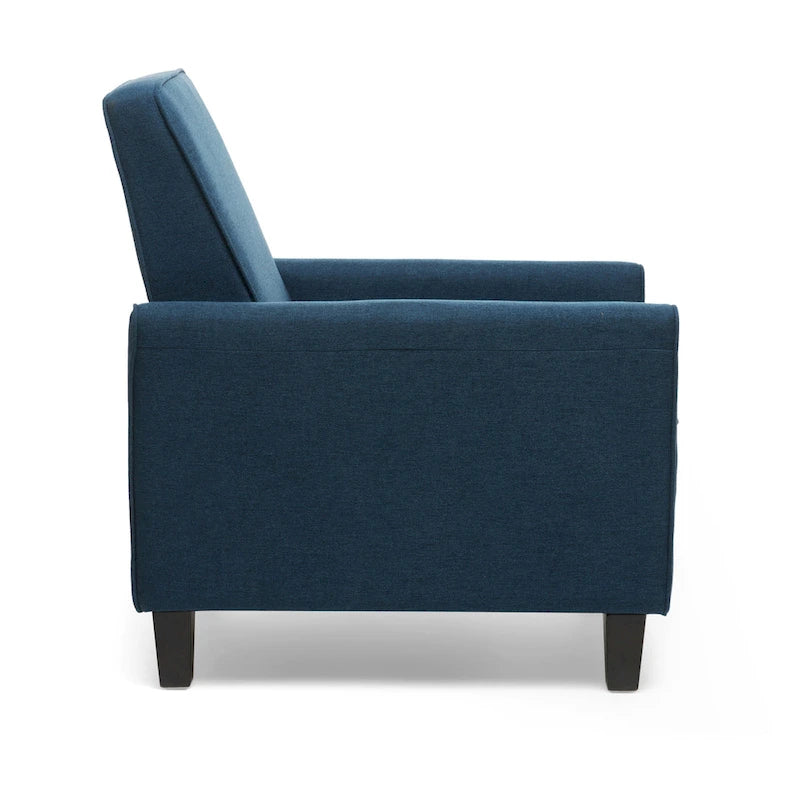 Fauteuil inclinable contemporain en tissu avec pieds fuselés