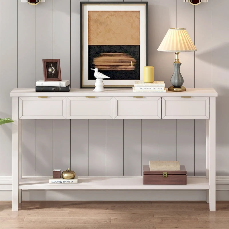 Support de micro-ondes style fermier avec 8 étagères et prises électriques intégrées
