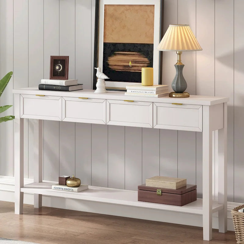 Support de micro-ondes style fermier avec 8 étagères et prises électriques intégrées