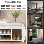 Banc de rangement rétro multifonctionnel avec coussin et panneau latéral courbé