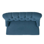 Petite causeuse en tissu mélangé polyester avec pieds en bois, 6 options de couleur