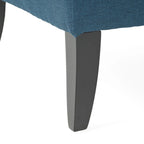 Petite causeuse en tissu mélangé polyester avec pieds en bois, 6 options de couleur