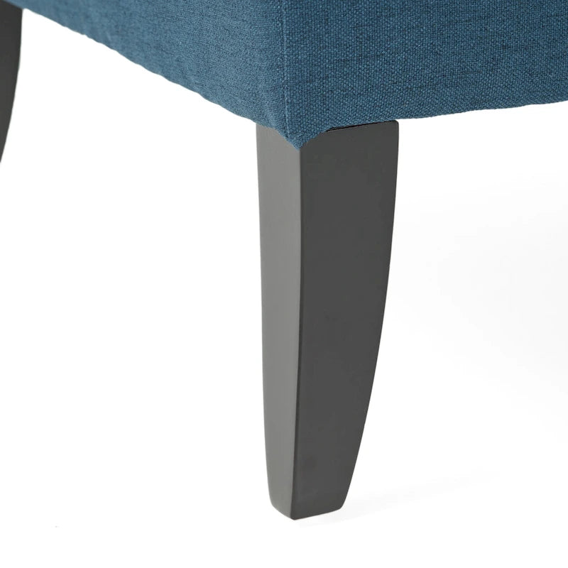 Petite causeuse en tissu mélangé polyester avec pieds en bois, 6 options de couleur