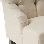Petite causeuse en tissu mélangé polyester avec pieds en bois, 6 options de couleur