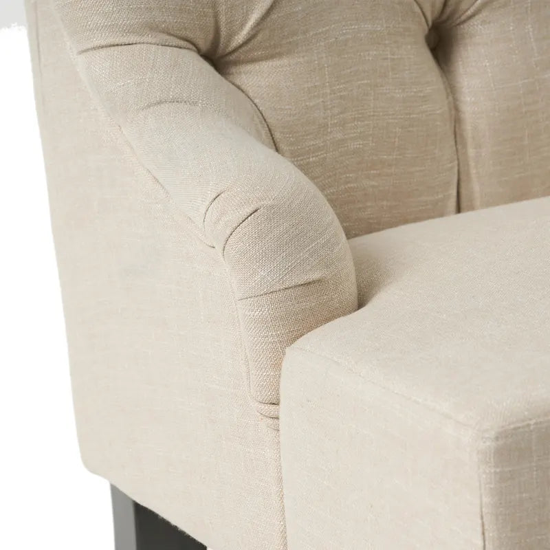 Petite causeuse en tissu mélangé polyester avec pieds en bois, 6 options de couleur