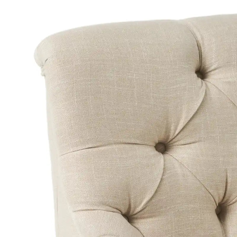 Petite causeuse en tissu mélangé polyester avec pieds en bois, 6 options de couleur