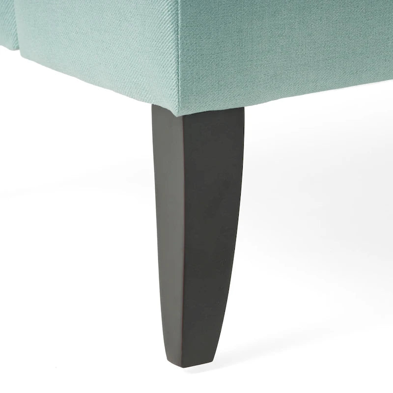 Petite causeuse en tissu mélangé polyester avec pieds en bois, 6 options de couleur