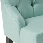 Petite causeuse en tissu mélangé polyester avec pieds en bois, 6 options de couleur