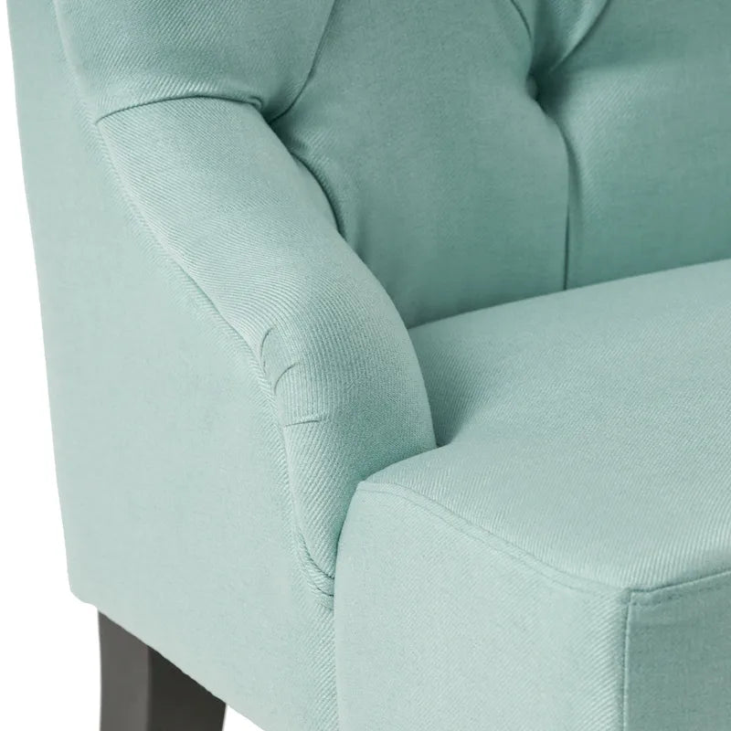 Petite causeuse en tissu mélangé polyester avec pieds en bois, 6 options de couleur