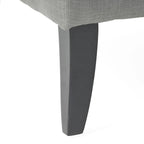 Petite causeuse en tissu mélangé polyester avec pieds en bois, 6 options de couleur