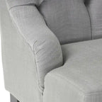 Petite causeuse en tissu mélangé polyester avec pieds en bois, 6 options de couleur