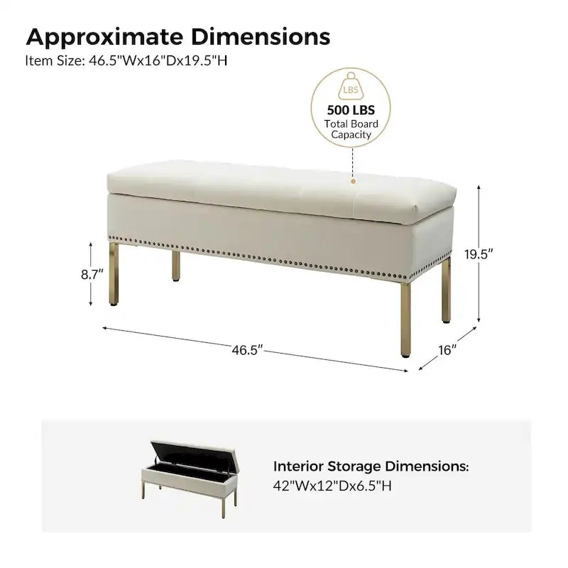 Pouf de table basse capitonné en cuir végétalien intégral avec pieds en bois