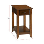 Table d'appoint en bois avec 1 tiroir