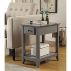 Table d'appoint en bois avec 1 tiroir