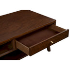 Table basse moderne du milieu du siècle avec 1 tiroir et étagère ouverte, 4 finitions au choix