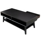 Table basse moderne du milieu du siècle avec 1 tiroir et étagère ouverte, 4 finitions au choix