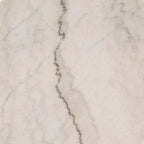 Table d'appoint ronde en marbre avec cadre en métal argenté champagne, 61 cm