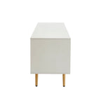 Meuble TV 150 cm pour téléviseur 65 pouces, console média de centre de divertissement classique - 150 x 39,4 x 53,1 cm (LxPxH)