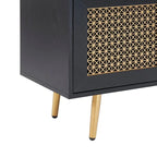 Meuble TV 150 cm pour téléviseur 65 pouces, console média de centre de divertissement classique - 150 x 39,4 x 53,1 cm (LxPxH)