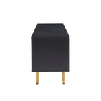 Meuble TV 150 cm pour téléviseur 65 pouces, console média de centre de divertissement classique - 150 x 39,4 x 53,1 cm (LxPxH)
