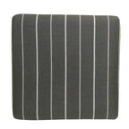 Pouf carré moderne industriel en métal avec base en X et plateau rembourré
