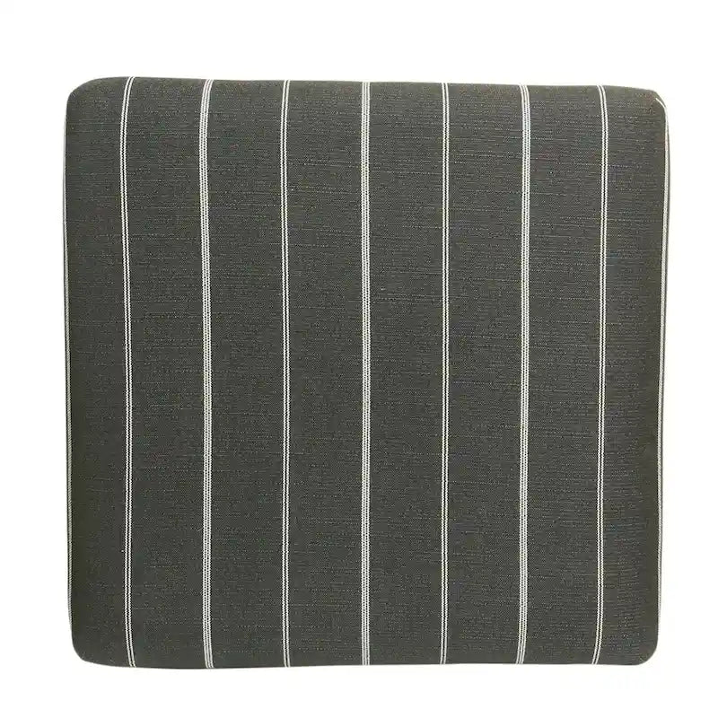 Pouf carré moderne industriel en métal avec base en X et plateau rembourré