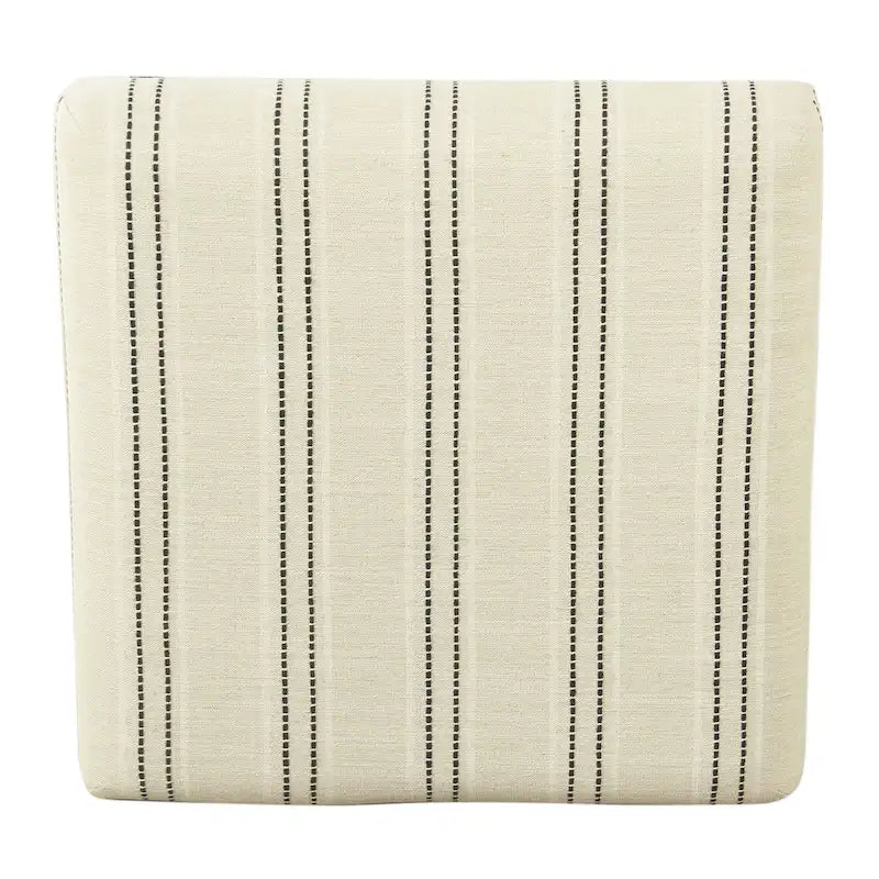 Pouf carré moderne industriel en métal avec base en X et plateau rembourré
