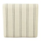 Pouf carré moderne industriel en métal avec base en X et plateau rembourré