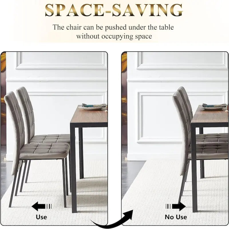 Chaise de salle à manger en velours à dossier haut avec design en queue d'hirondelle et pieds en métal doré