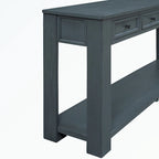 Console avec tiroirs de rangement et étagère inférieure