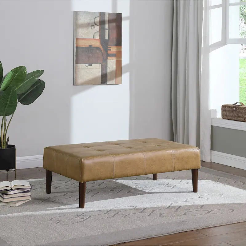 Canapé d'angle inclinable en similicuir avec console de rangement