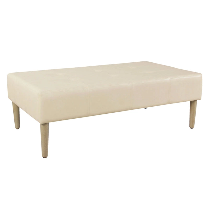 Canapé d'angle inclinable en similicuir avec console de rangement