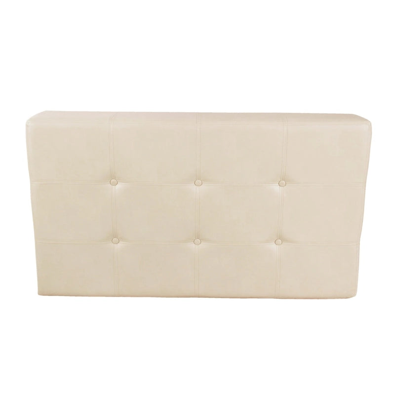 Canapé d'angle inclinable en similicuir avec console de rangement