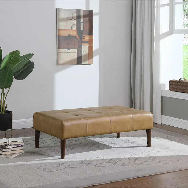 Canapé d'angle inclinable en similicuir avec console de rangement