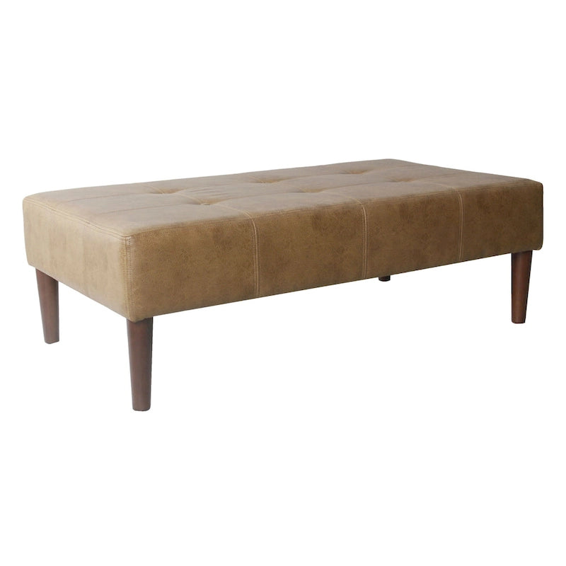 Canapé d'angle inclinable en similicuir avec console de rangement