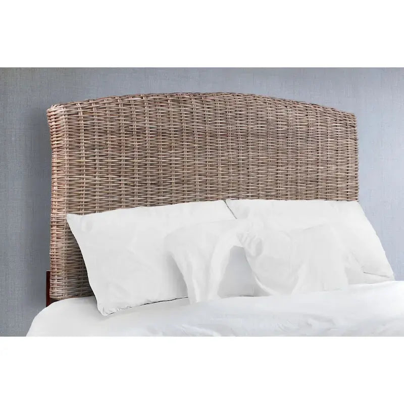 Tête de lit en rotin réglable, compatible avec fixation murale ou cadre de lit