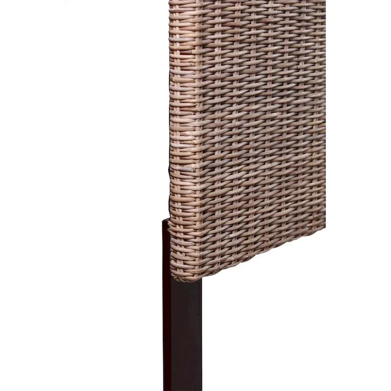 Tête de lit en rotin réglable, compatible avec fixation murale ou cadre de lit