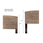 Tête de lit en rotin réglable, compatible avec fixation murale ou cadre de lit